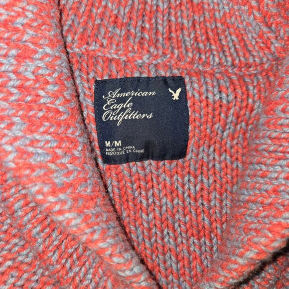 [Y2K Fashion] American Eagle Cardigan Sweater Chunky Knit Womens Medium - 2009 - Picture 4 of 9